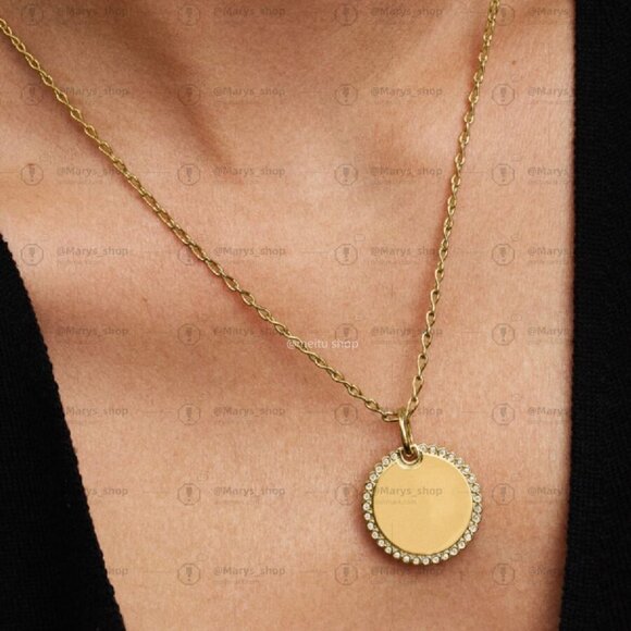 Pandora Engravable Round Tag Pendant - Picture 2 of 2